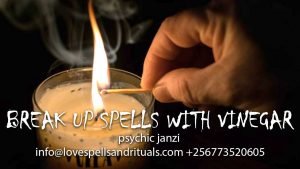 Break up spells with vinegar